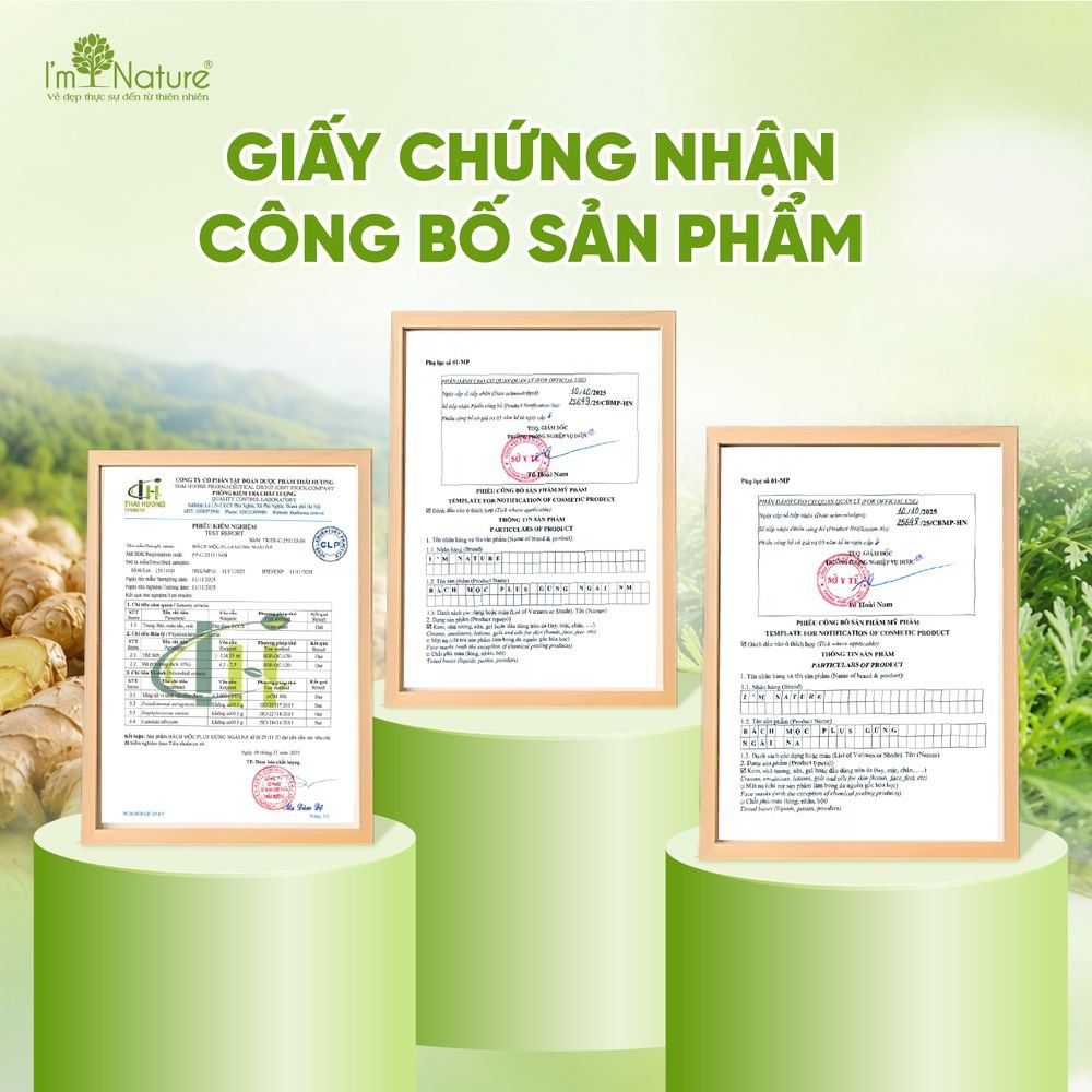 Giấy chứng nhận công bố sản phẩm Bách Mộc Plus